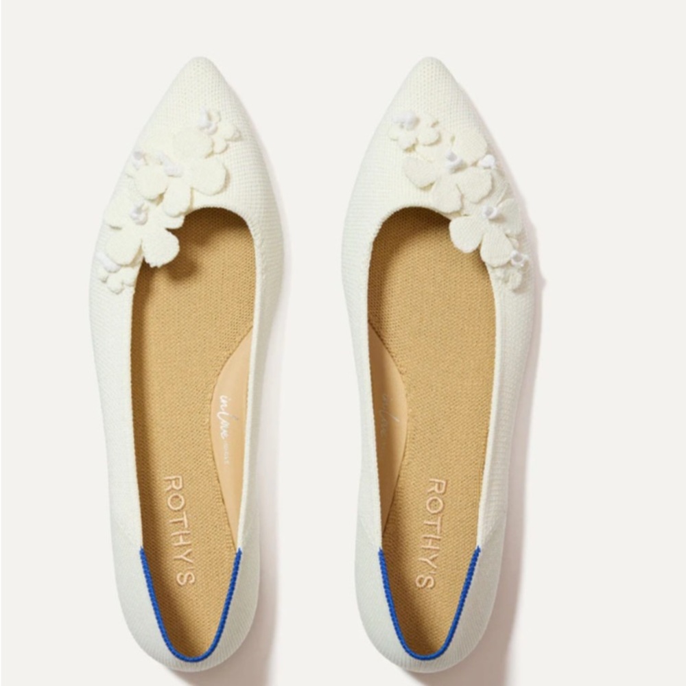 Rothy's White Petal Point II Shoes